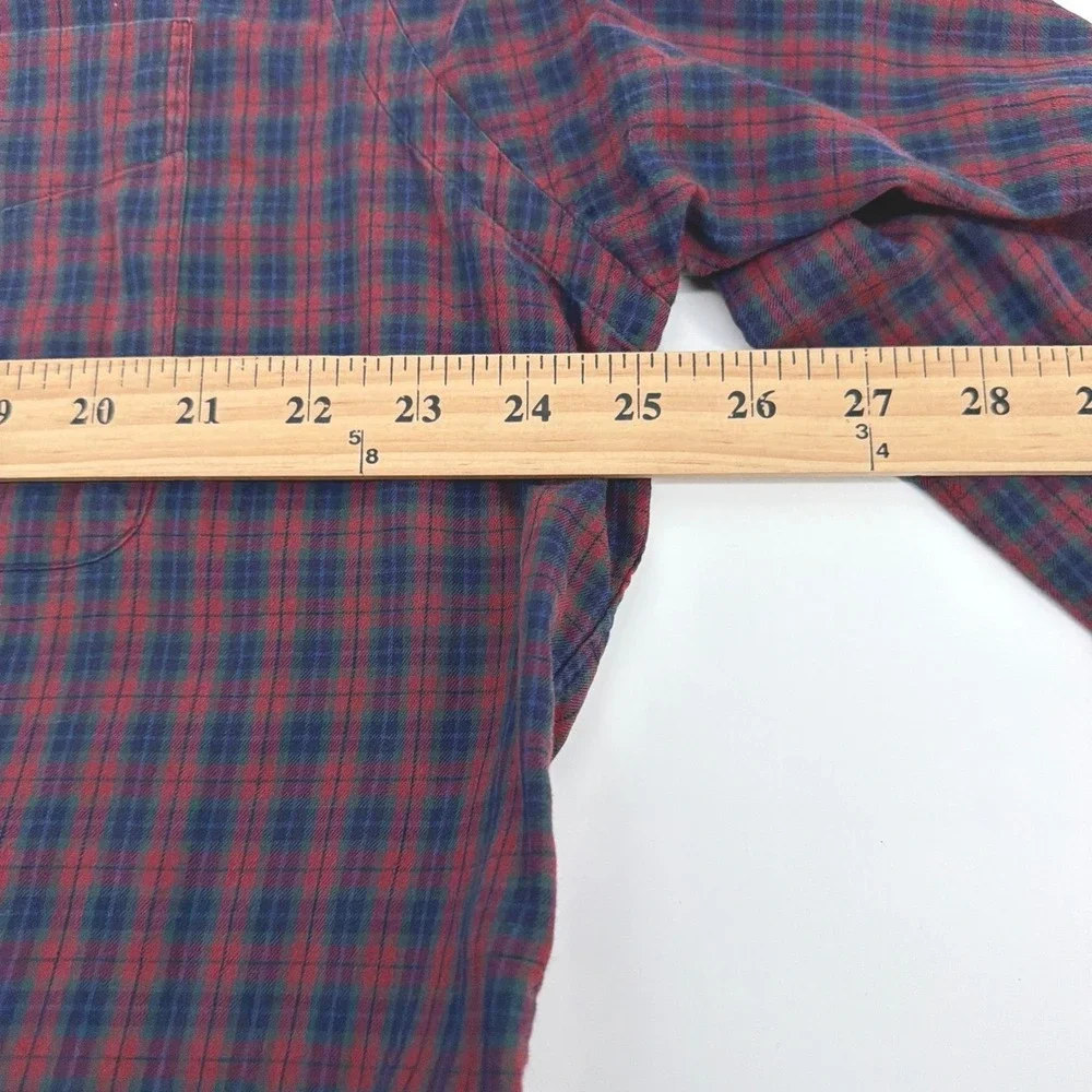 Polo Ralph Lauren Lowell Sport Shirt Mens L Red Plaid Cotton Long Sleeve Preppy